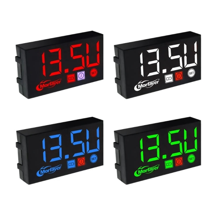 Compact LED Digital Display Time Voltmeter, 3 in 1 Red, 3 in 1 Blue, 3 in 1 White, 3 in 1 Green, 2 in 1 Temperature Red, 2 in 1 Temperature Blue, 2 in 1 Temperature White, 2 in 1 Temperature Green, 2 in 1 Water Temperature Red
