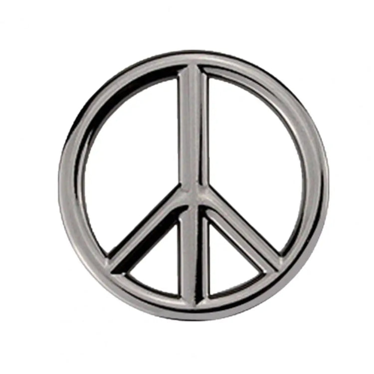 Car Anti-War Peace Sign Three-Dimensional Metal Stickers, Silver, Titanium Black, Gold