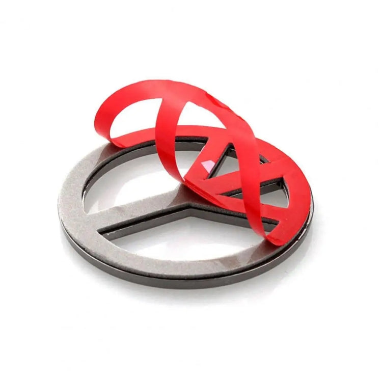 Car Anti-War Peace Sign Three-Dimensional Metal Stickers, Silver, Titanium Black, Gold