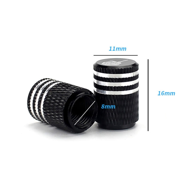 2pcs Auto Tire Laser Skull Valve Cap