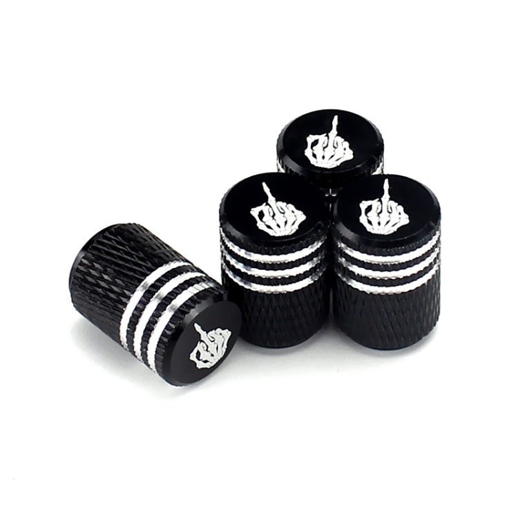 2pcs Auto Tire Laser Skull Valve Cap