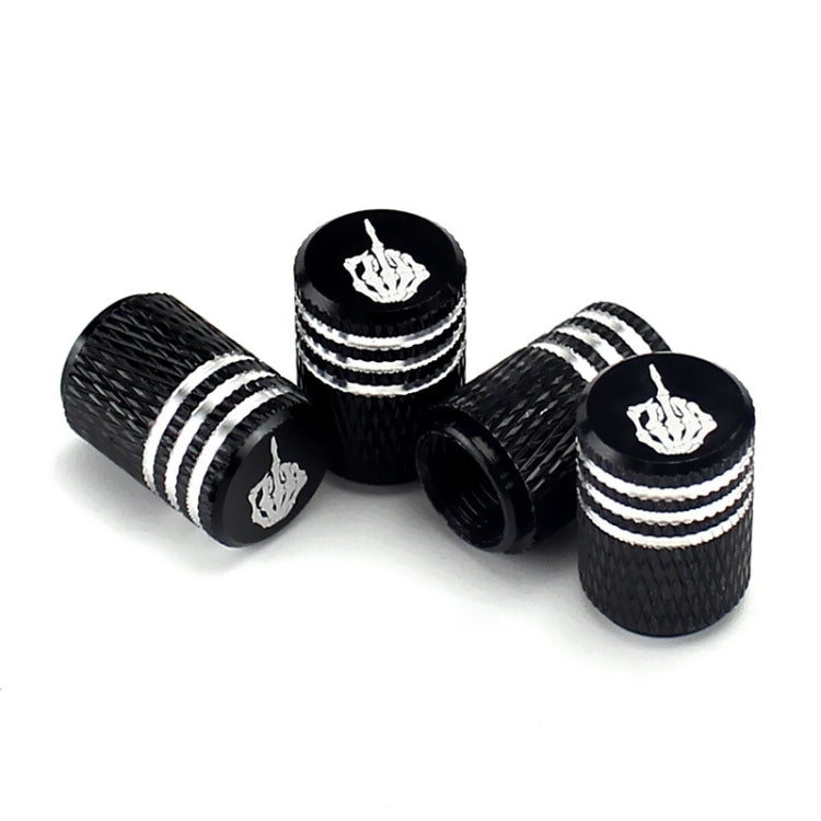 2pcs Auto Tire Laser Skull Valve Cap