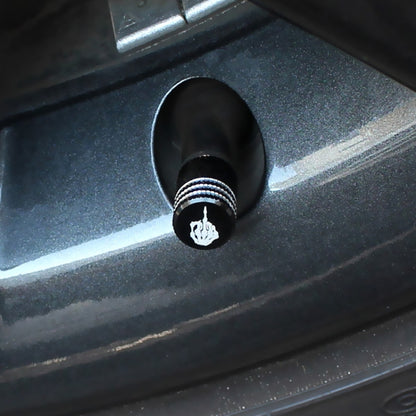2pcs Auto Tire Laser Skull Valve Cap