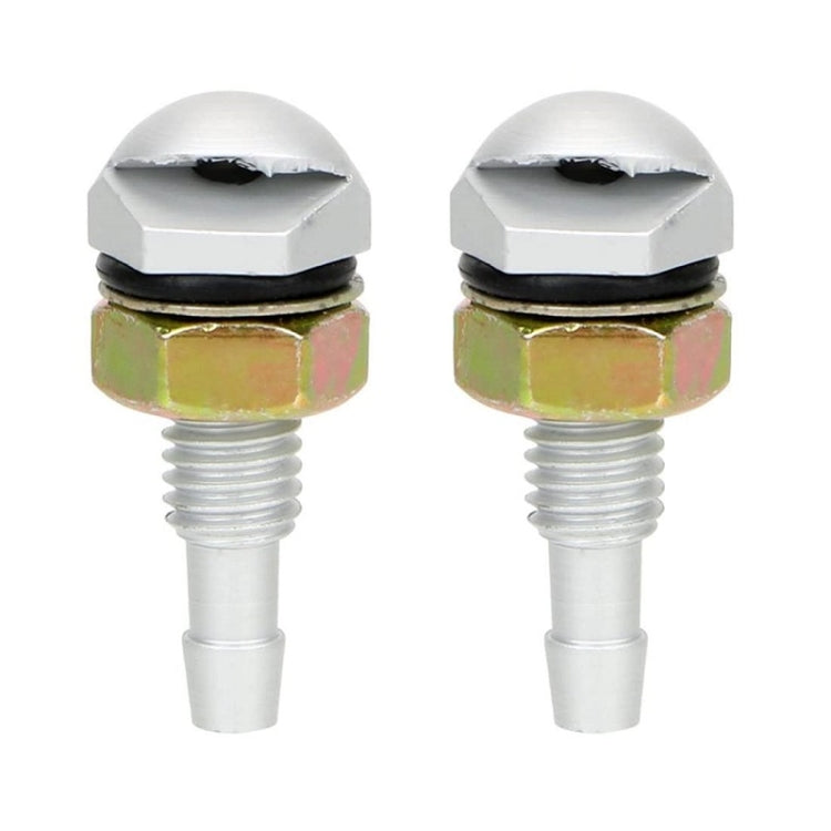 2pcs /Set Automotive Glass Washer Sprayer Aluminum Cap Nozzle