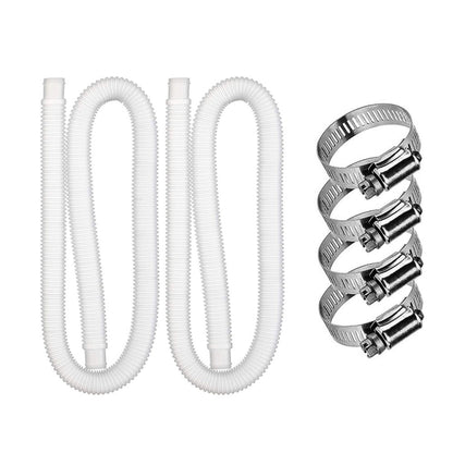 For Intex Swimming Pool Filter Pump Replacement, 1 Hose 2 Clamps, 2 Hoses 4 Clamps, 1 Hose 2 Clamps Blue, 2 Hoses 4 Clamps Blue