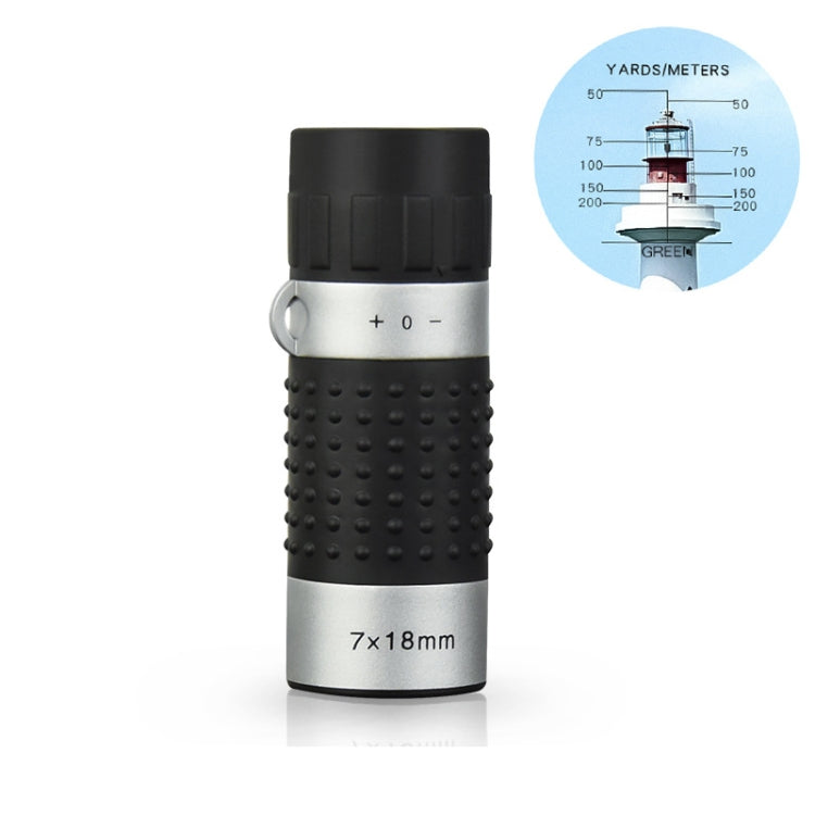 7 x 18 Mini Monoculars Telescope for Hunting Golf Hiking Bird Watching, Crosshairs, Rangefinders