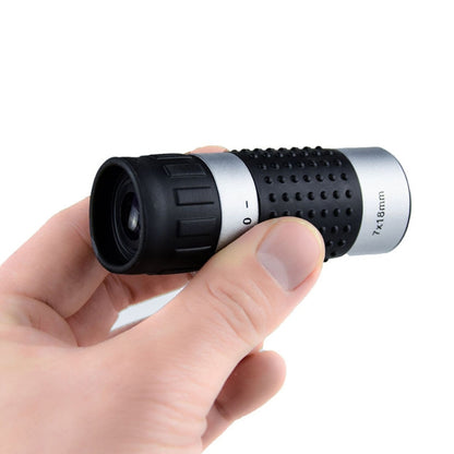 7 x 18 Mini Monoculars Telescope for Hunting Golf Hiking Bird Watching, Crosshairs, Rangefinders