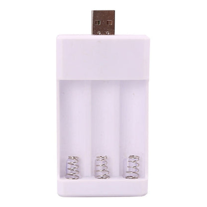 USB 3-Slot Battery Charger Universal Charger For Toys With AA / AAA Rechargeable Batteries, USB 3 Slots