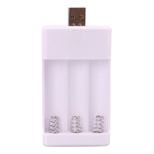 USB 3-Slot Battery Charger Universal Charger For Toys With AA / AAA Rechargeable Batteries, USB 3 Slots