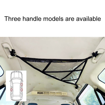 SUV Ceiling Storage Net Car Roof Mesh Storage Bag Suitable For 3-handle Models, Transparent PVC+Reinforcement Webbing, Extra Large Size