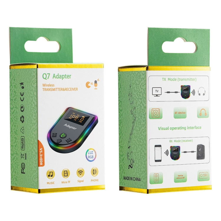 Q7 LED Digital Display Car Bluetooth Receiver HIFI Sound Quality Wireless Audio Adapter