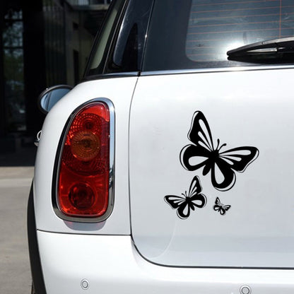 3pcs /Set Butterfly Hollow Car Scratch Decorative Fuel Tank Cap Sticker
