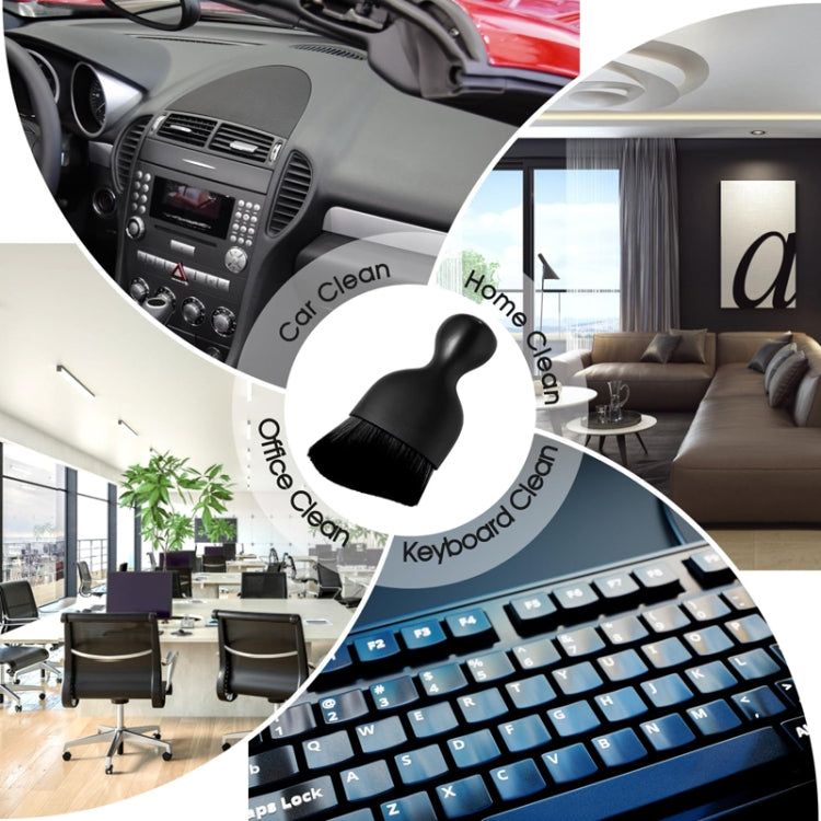 2pcs Car Interior Cleaning Brush Air Outlet Gap Dust Removal Brush, OPP Black, Protective Case Black