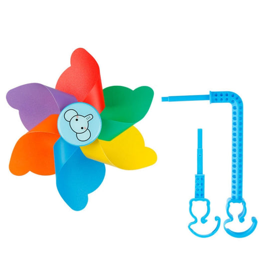 Children Bicycle Decoration Scooter Rotating Colorful Windmill With Long And Short Rod Bicycle, A Elephant, A Chick, A Elephant+Ribbon, A Chick+Ribbon