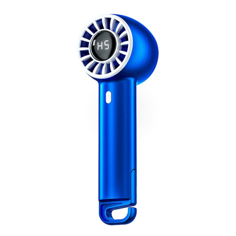 USB Charging Digital Display Handheld Turbo Fan Portable Foldable Buckle Small Fan