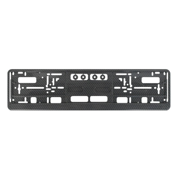 European Standard Single-strip Plastic License Plate Frame, Carbon Pattern