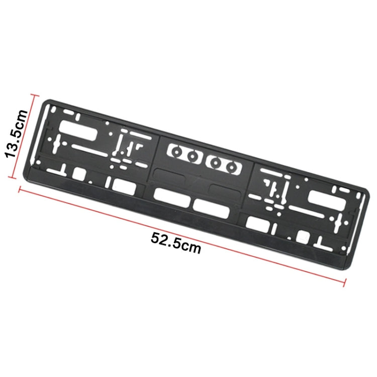 European Standard Single-strip Plastic License Plate Frame, Carbon Pattern