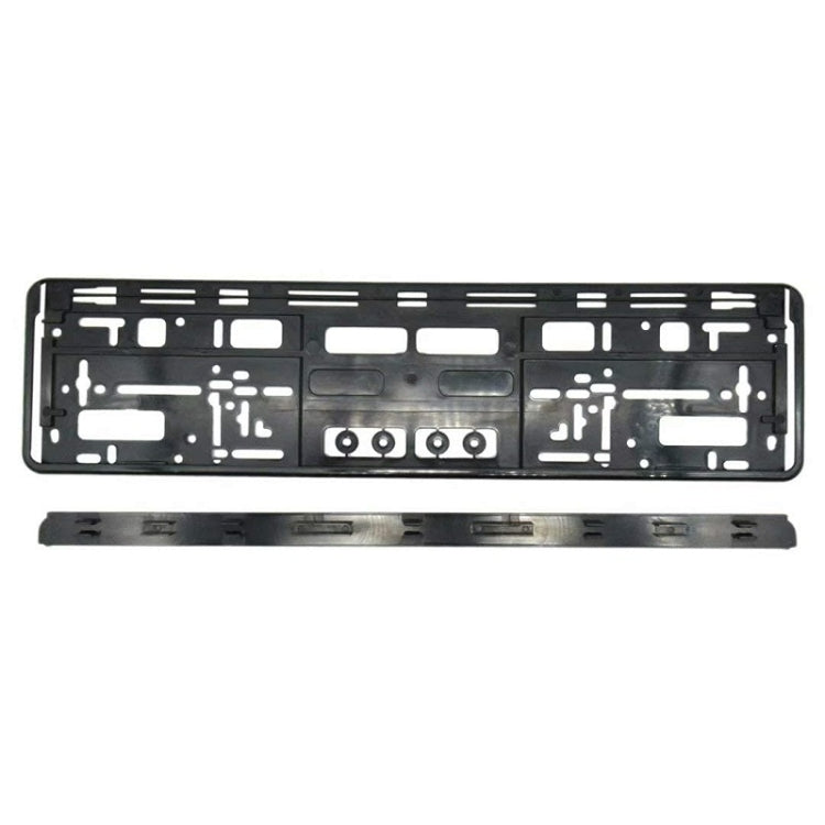 European Standard Single-strip Plastic License Plate Frame, Carbon Pattern