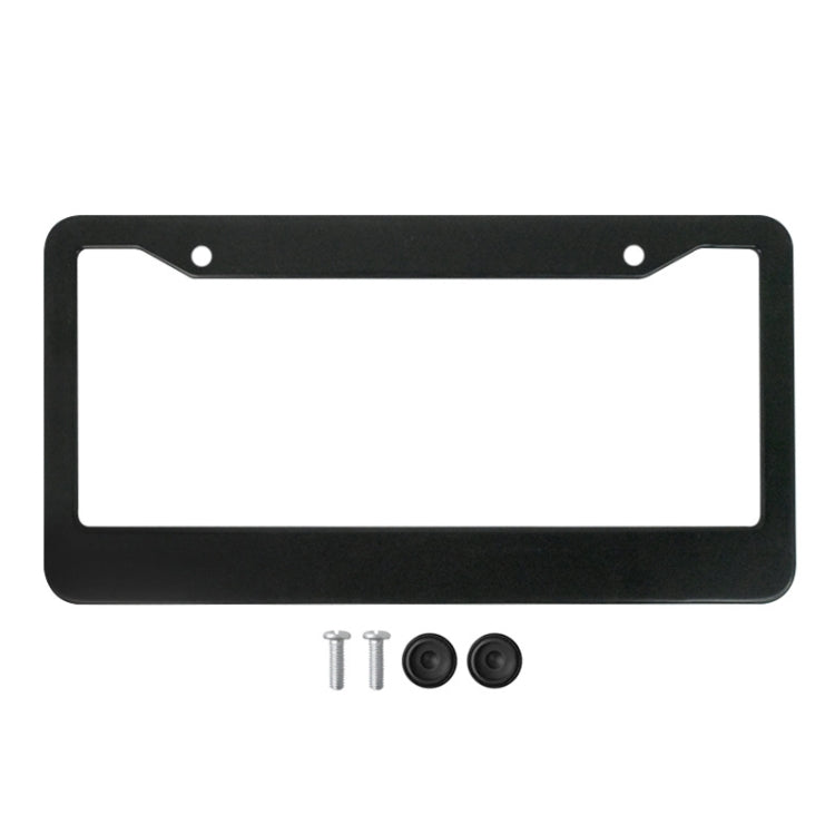 American Standard Aluminum Alloy License Plate Frame Including Accessories, Round Hole Aluminum Black, Round Hole Aluminum Spray White, Square Hole Rounded Corners Aluminum Black, Square Hole Round Corner Aluminum Spray White