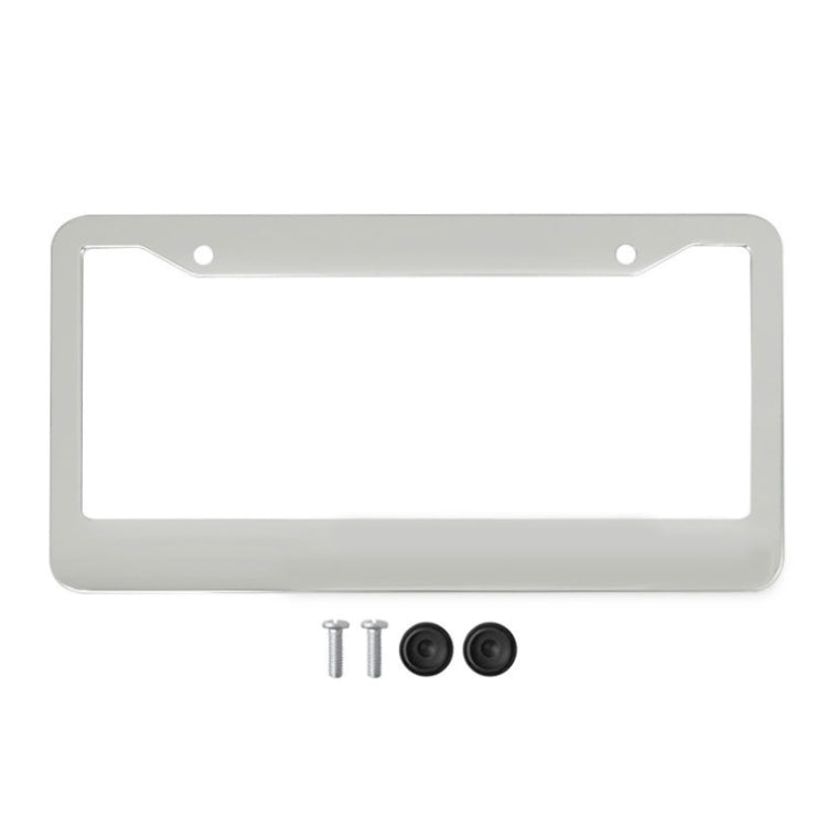 American Standard Aluminum Alloy License Plate Frame Including Accessories, Round Hole Aluminum Black, Round Hole Aluminum Spray White, Square Hole Rounded Corners Aluminum Black, Square Hole Round Corner Aluminum Spray White