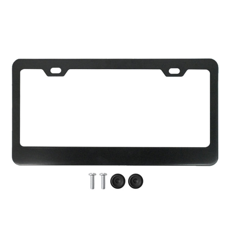 American Standard Aluminum Alloy License Plate Frame Including Accessories, Round Hole Aluminum Black, Round Hole Aluminum Spray White, Square Hole Rounded Corners Aluminum Black, Square Hole Round Corner Aluminum Spray White