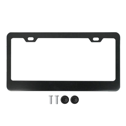 American Standard Aluminum Alloy License Plate Frame Including Accessories, Round Hole Aluminum Black, Round Hole Aluminum Spray White, Square Hole Rounded Corners Aluminum Black, Square Hole Round Corner Aluminum Spray White