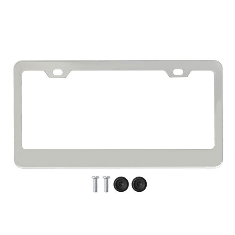 American Standard Aluminum Alloy License Plate Frame Including Accessories, Round Hole Aluminum Black, Round Hole Aluminum Spray White, Square Hole Rounded Corners Aluminum Black, Square Hole Round Corner Aluminum Spray White