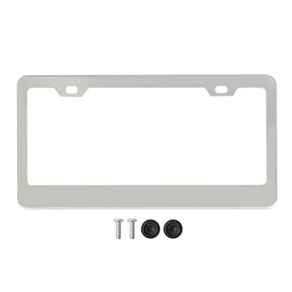 American Standard Aluminum Alloy License Plate Frame Including Accessories, Round Hole Aluminum Black, Round Hole Aluminum Spray White, Square Hole Rounded Corners Aluminum Black, Square Hole Round Corner Aluminum Spray White