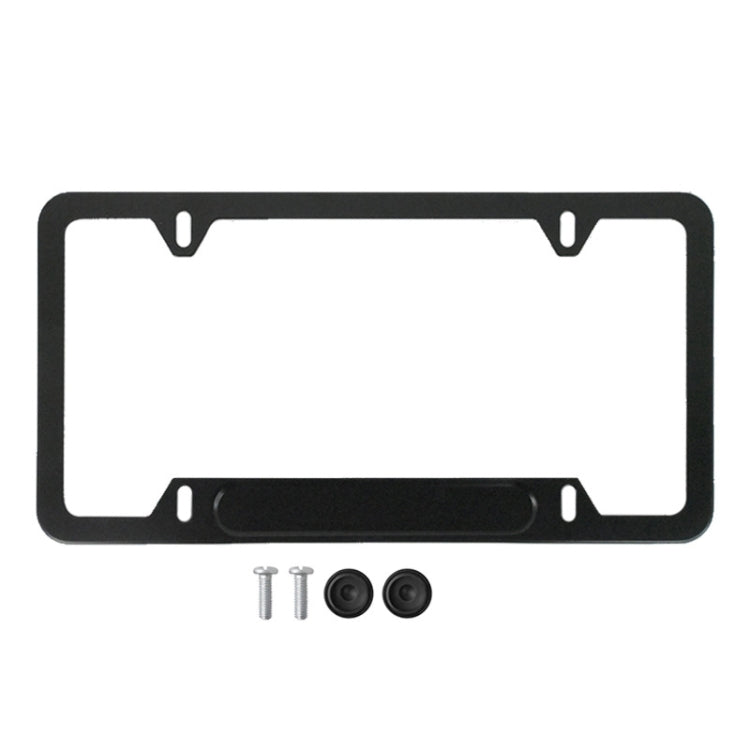 American Standard Aluminum Alloy License Plate Frame Including Accessories, Round Hole Aluminum Black, Round Hole Aluminum Spray White, Square Hole Rounded Corners Aluminum Black, Square Hole Round Corner Aluminum Spray White