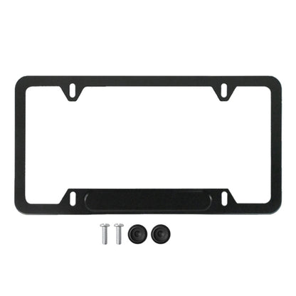 American Standard Aluminum Alloy License Plate Frame Including Accessories, Round Hole Aluminum Black, Round Hole Aluminum Spray White, Square Hole Rounded Corners Aluminum Black, Square Hole Round Corner Aluminum Spray White