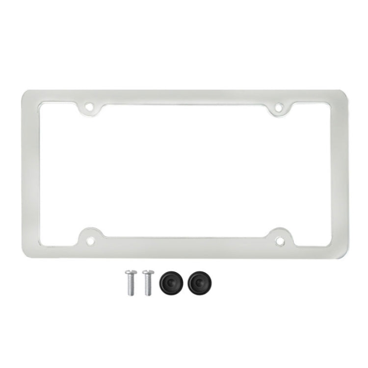 American Standard Aluminum Alloy License Plate Frame Including Accessories, Round Hole Aluminum Black, Round Hole Aluminum Spray White, Square Hole Rounded Corners Aluminum Black, Square Hole Round Corner Aluminum Spray White