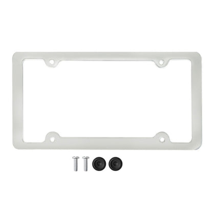 American Standard Aluminum Alloy License Plate Frame Including Accessories, Round Hole Aluminum Black, Round Hole Aluminum Spray White, Square Hole Rounded Corners Aluminum Black, Square Hole Round Corner Aluminum Spray White