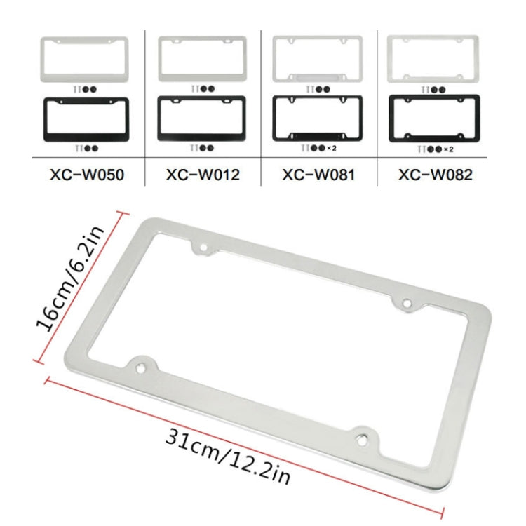 American Standard Aluminum Alloy License Plate Frame Including Accessories, Round Hole Aluminum Black, Round Hole Aluminum Spray White, Square Hole Rounded Corners Aluminum Black, Square Hole Round Corner Aluminum Spray White