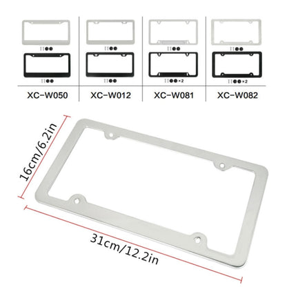 American Standard Aluminum Alloy License Plate Frame Including Accessories, Round Hole Aluminum Black, Round Hole Aluminum Spray White, Square Hole Rounded Corners Aluminum Black, Square Hole Round Corner Aluminum Spray White