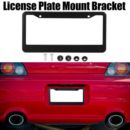 American Standard Aluminum Alloy License Plate Frame Including Accessories, Round Hole Aluminum Black, Round Hole Aluminum Spray White, Square Hole Rounded Corners Aluminum Black, Square Hole Round Corner Aluminum Spray White
