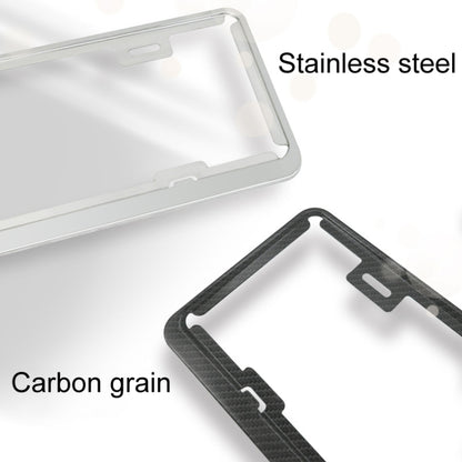 Taiwan Car License Plate Stainless Steel Frame, Stainless Steel 8K Mirror, Carbon Fiber, Black