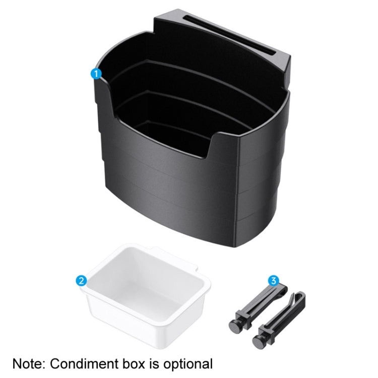 Car-Mounted French Fries Cup Holder Storage Box Multifunctional Trash Can, SD-1019, SD-1019B With Seasoning Box