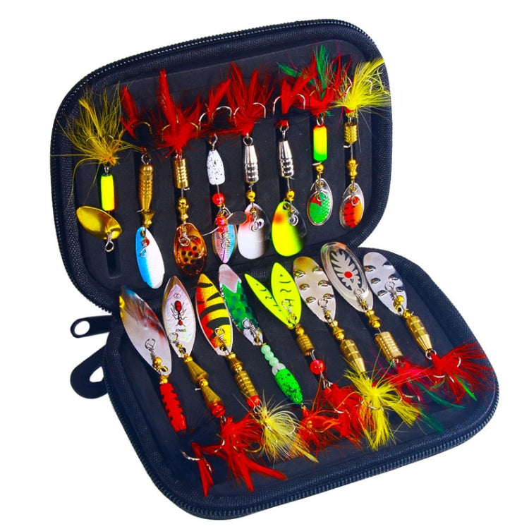 HENGJIA SPB101 Spinning Dummy Bait Noise Metal Sequins Fishing Lure, 16pcs /Set