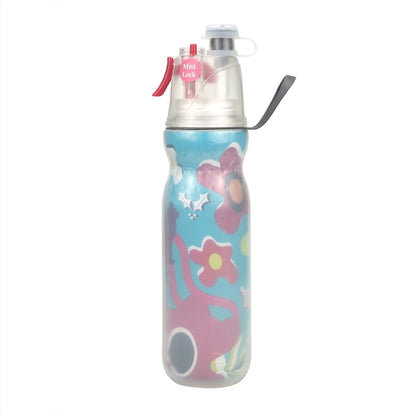 470ml Summer Outdoor Sports Training Spray Cooling Water Cup, Dream Purple 3-layers, F3 3-layers, Blue 3-layers, Colorful 3-layers, Watermelon 3-layers, Geometry 3-layers, Camouflage Green 3-layers, Basketball 3-layers, Football 3-layers, Rugby 3-layer...