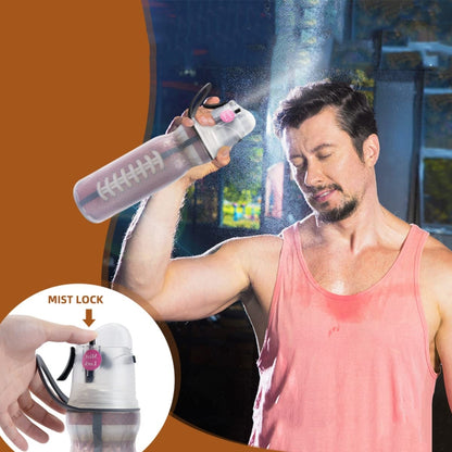 470ml Summer Outdoor Sports Training Spray Cooling Water Cup, Dream Purple 3-layers, F3 3-layers, Blue 3-layers, Colorful 3-layers, Watermelon 3-layers, Geometry 3-layers, Camouflage Green 3-layers, Basketball 3-layers, Football 3-layers, Rugby 3-layer...