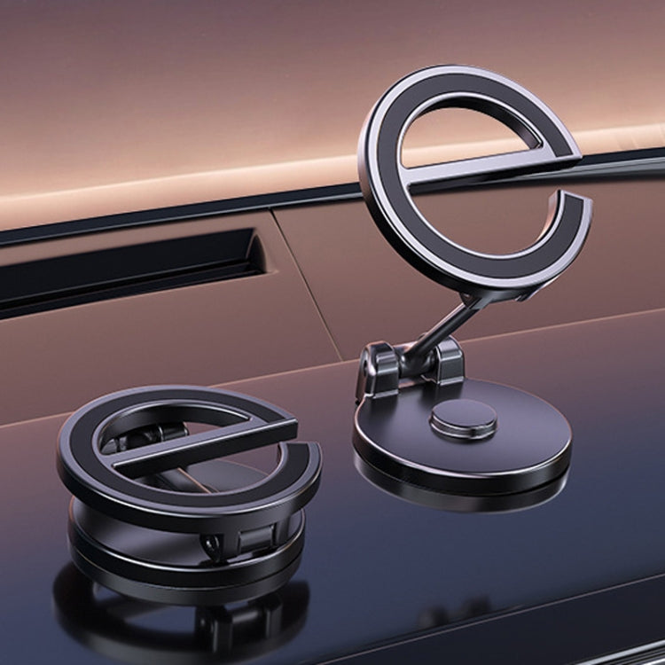 Letter E Magnetic Folding Car Phone Holder Rotatable Dashboard Stick-On Navigation Stand, D38