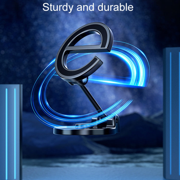 Letter E Magnetic Folding Car Phone Holder Rotatable Dashboard Stick-On Navigation Stand, D38