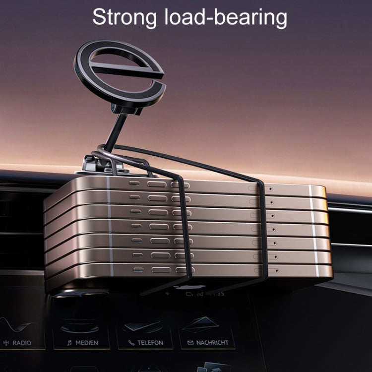 Letter E Magnetic Folding Car Phone Holder Rotatable Dashboard Stick-On Navigation Stand, D38