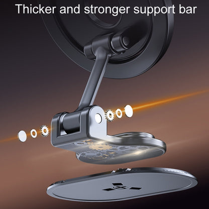 Magnetic Folding Car Phone Holder Rotatable Dashboard Stick-On Navigation Stand, D50-1