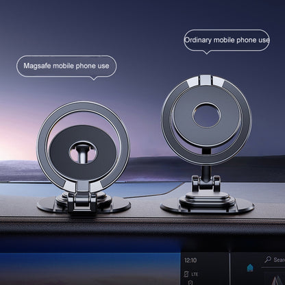 Magnetic Folding Car Phone Holder Rotatable Dashboard Stick-On Navigation Stand, D50-1