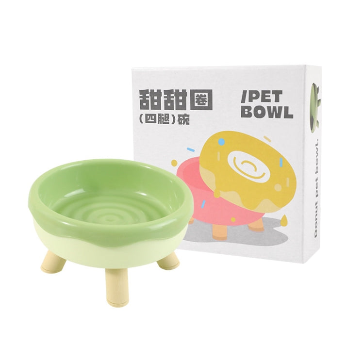 Donut Dog Cat Food Bowl Pet Anti-Overturned Water Drinking Feeder To Protect Cervical Spine
