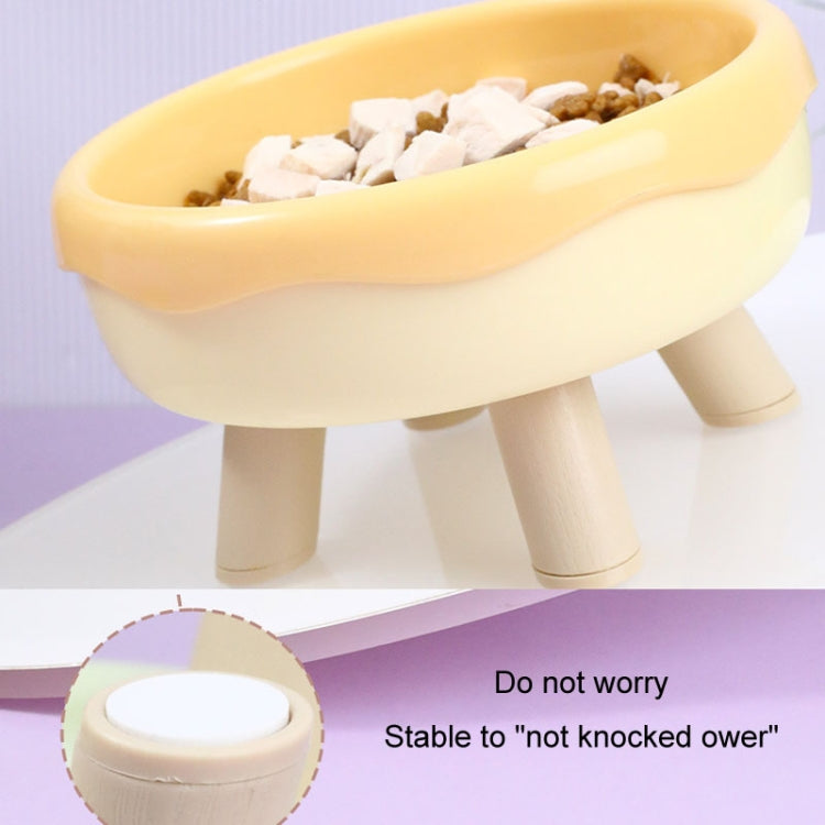 Donut Dog Cat Food Bowl Pet Anti-Overturned Water Drinking Feeder To Protect Cervical Spine