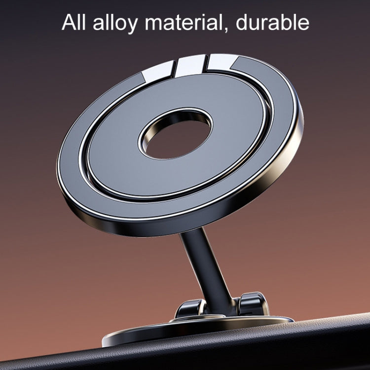 Magnetic Folding Car Phone Holder Rotatable Dashboard Stick-On Navigation Stand, D50