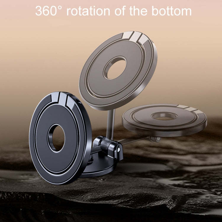 Magnetic Folding Car Phone Holder Rotatable Dashboard Stick-On Navigation Stand, D50