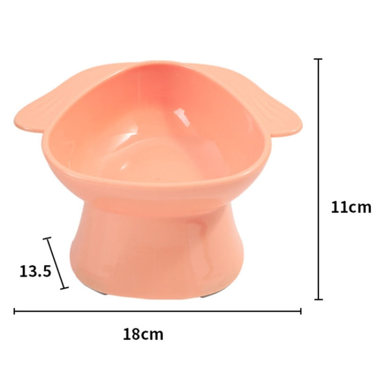 Dogs Cats Food Bowl Water Bowl Slanted Mouth Neck Protection Anti Knock Over Pet Feeder, Grass Green, Lemon Yellow, Rouge Pink
